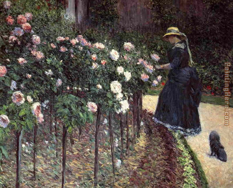 Gustave Caillebotte Roses, Garden at Petit Gennevilliers